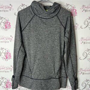 Hyba sweater heathered grey white black pull over soft Sweatshirt